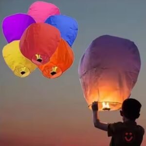 Sky Lantern(Set of 5 pcs), Diwali light, colourful lantern