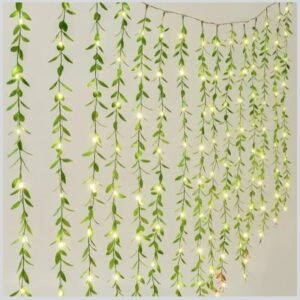 Green leaves (artificial) decoration, Tree decoration, Diwali decoration, Balcony light decoration, Bedroom  light decoration, Diwali lights , Fancy lights indoor and outdoor decor