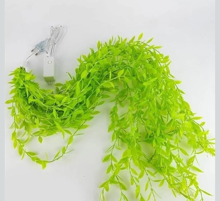 Green leaves (artificial) decoration, Tree decoration, Diwali decoration, Balcony light decoration, Bedroom light decoration, Diwali lights , Fancy lights indoor and outdoor decor